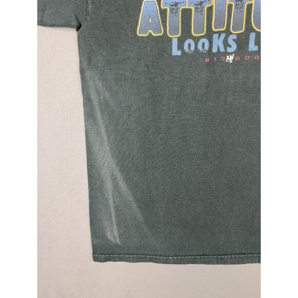 Vintage Y2K Big Dogs What Attitude Looks Like Fun Joke Humor Saying Promo Rare T - Picture 5 of 10